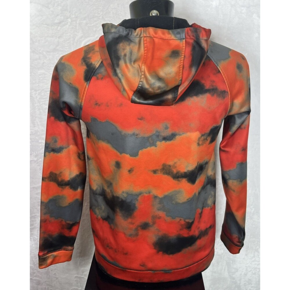 Burton MB Peak Hoodie Men's Full Zip Jacket Orange Gray Black Size Medium - Picture 4 of 10